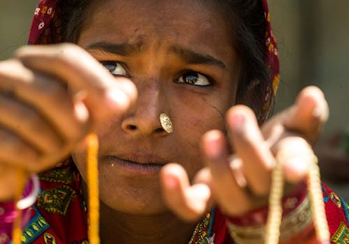 Woman Selling Necklace, Gujarat, India